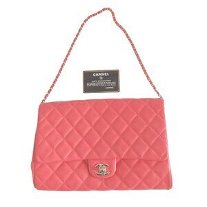 Chanel Classic Lambskin Quilted Clutch Pink